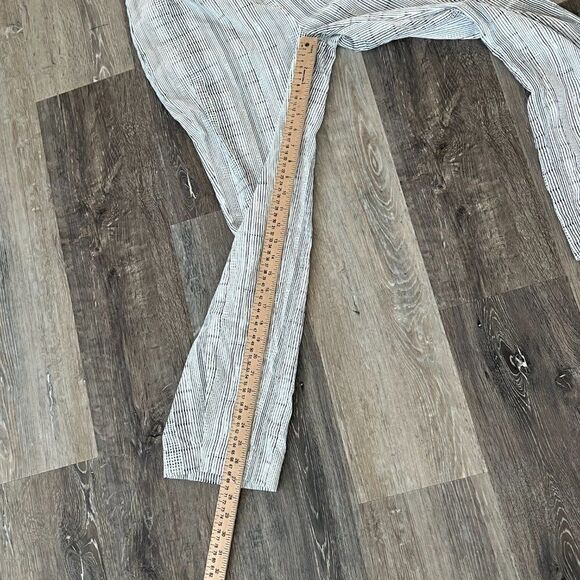 OPEN EDIT Relaxed Fit Linen Blend Pants Size Small Striped Tailored Trousers - Picture 10 of 16